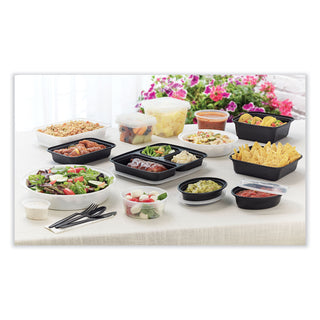 Pactiv Evergreen Newspring VERSAtainer Microwavable Containers, Round, 32 oz, 7 x 7 x 2.75, White/Clear, Plastic, 150/Carton (PCTNC729)
