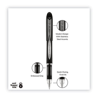 uniball® Jetstream Stick Ballpoint Pen, Bold 1mm, Black Ink, Black Barrel (UBC33921)