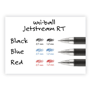 uniball® Jetstream Retractable Ballpoint Pen, Bold 1mm, Red Ink, Black Barrel (UBC73834)