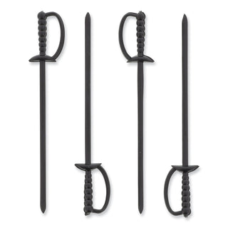 AmerCareRoyal® Sword Picks, Plastic, 6", Black, 1,000/Box, 10 Boxes/Carton (RPPRP147BK)