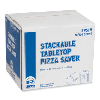 AmerCareRoyal® Pizza Savers, Plastic, White, 100/Box, 10 Boxes/Carton (RPPRPS1M)
