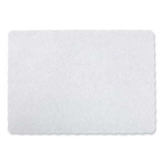 AmerCareRoyal® Embossed Scalloped Edges Placemats, 9.5 x 13.5, White, 1,000/Carton (RPPWSS914)