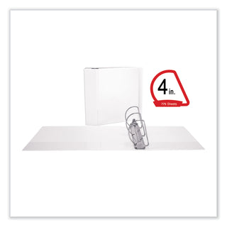 Universal® Slant D-Ring View Binder, 3 Rings, 4" Capacity, 11 x 8.5, White (UNV20994)