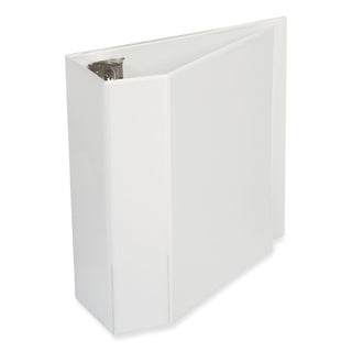 Universal® Slant D-Ring View Binder, 3 Rings, 5" Capacity, 11 x 8.5, White (UNV20997)