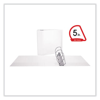 Universal® Slant D-Ring View Binder, 3 Rings, 5" Capacity, 11 x 8.5, White (UNV20997)