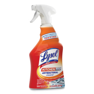 LYSOL® Brand Kitchen Pro Antibacterial Cleaner, Citrus Scent, 22 oz Spray Bottle, 9/Carton (RAC79556)