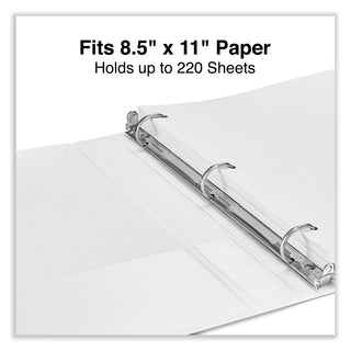 Universal® Slant D-Ring View Binder, 3 Rings, 1" Capacity, 11 x 8.5, White (UNV20742)
