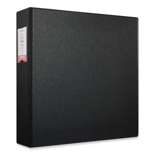 Universal® Deluxe Non-View D-Ring Binder with Label Holder, 3 Rings, 2" Capacity, 11 x 8.5, Black (UNV20781)