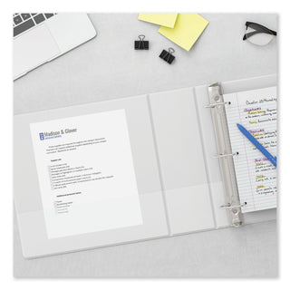 Universal® Slant D-Ring View Binder, 3 Rings, 4" Capacity, 11 x 8.5, White (UNV20994)