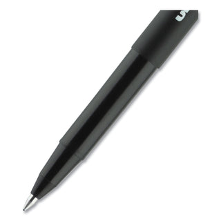 uniball® ONYX Stick Roller Ball Pen, Micro 0.5mm, Black Ink, Black Matte Barrel, Dozen (UBC60040)