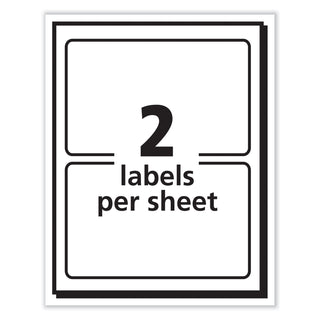 Avery® Printable Adhesive Name Badges, 3.38 x 2.33, Blue "Hello", 100/Pack (AVE5141)