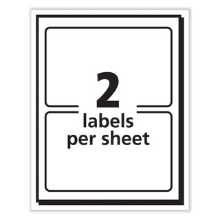 Avery® Printable Adhesive Name Badges, 3.38 x 2.33, Blue Border, 100/Pack (AVE5144)
