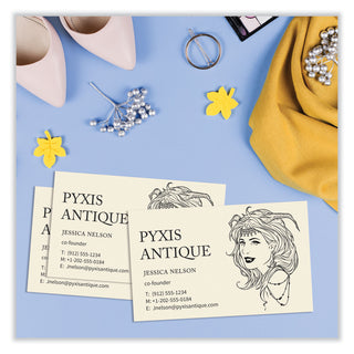 Avery® Printable Microperforated Business Cards with Sure Feed Technology, Laser, 2 x 3.5, Ivory, Uncoated, 250/Pack (AVE5376)