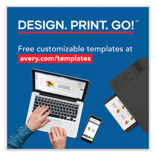 Avery® Printable Microperforated Business Cards with Sure Feed Technology, Inkjet, 2 x 3.5, Ivory, Matte, 250/Pack (AVE8376)