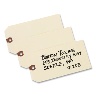 Avery® Unstrung Shipping Tags, 13-pt. Stock, 2.75 x 1.38, Manila, 1,000/Box (AVE12301)
