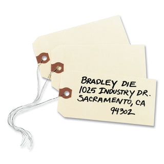 Avery® Unstrung Shipping Tags, 13-pt. Stock, 4 3/4 x 2 3/8, Manila, 1,000/Box (AVE12305)