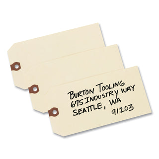 Avery® Unstrung Shipping Tags, 13-pt. Stock, 6 1/4 x 3 1/8, Manila, 1,000/Box (AVE12308)