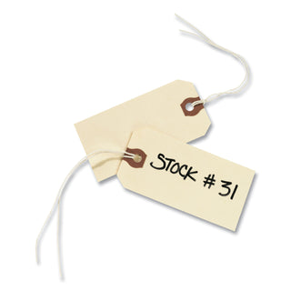 Avery® Strung Shipping Tags, 13pt. Stock, 6 1/4 x 3 1/8, Manila, 1,000/Box (AVE12508)