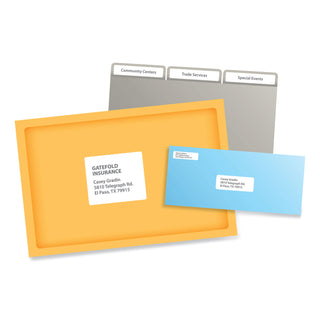PRES-a-ply® Labels, Laser Printers, 1 x 2.63, White, 30/Sheet, 100 Sheets/Box (AVE30600)