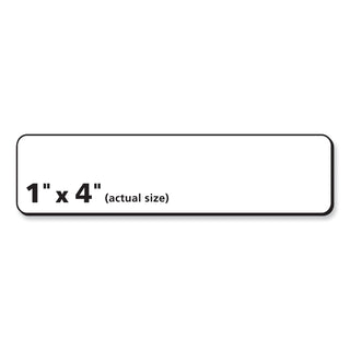 PRES-a-ply® Labels, Laser Printers, 1 x 4, White, 20/Sheet, 100 Sheets/Box (AVE30601)