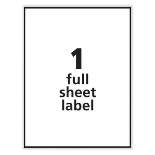 PRES-a-ply® Labels, Laser Printers, 8.5 x 11, White, 100/Box (AVE30605)