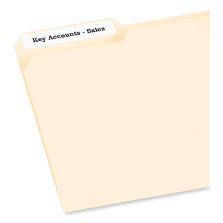 PRES-a-ply® Labels, 0.66 x 3.44, White, 30/Sheet, 50 Sheets/Box (AVE30632)