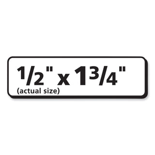 PRES-a-ply® Labels, Inkjet/Laser Printers, 0.5 x 1.75, White, 80/Sheet, 100 Sheets/Pack (AVE30640)