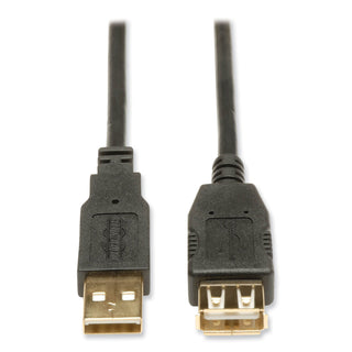 Tripp Lite USB 2.0 A Extension Cable (M/F), 10 ft., Black (TRPU024010)