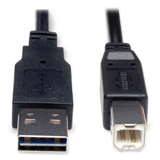 Tripp Lite Universal Reversible USB 2.0 Cable, Reversible A to B (M/M), 6 ft., Black (TRPUR022006)