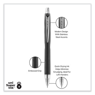 uniball® Jetstream Retractable Ballpoint Pen, Bold 1mm, Black Ink, Black Barrel (UBC73832)