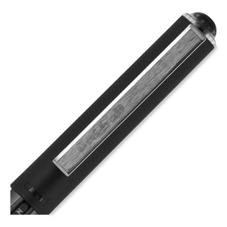 uniball® VISION Stick Roller Ball Pen, Micro 0.5mm, Black Ink, Black/Gray Barrel, Dozen (UBC60106)