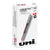 uniball® VISION Stick Roller Ball Pen, Micro 0.5mm, Red Ink, Gray/Red Barrel, Dozen (UBC60117)