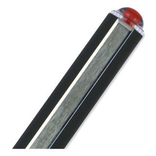 uniball® VISION Stick Roller Ball Pen, Micro 0.5mm, Red Ink, Gray/Red Barrel, Dozen (UBC60117)