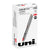 uniball® VISION Stick Roller Ball Pen, Fine 0.7mm, Red Ink, Gray/Red Barrel, Dozen (UBC60139)