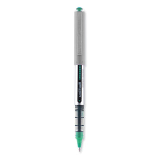 uniball® VISION Stick Roller Ball Pen, Fine 0.7mm, Evergreen Ink, Gray Barrel, Dozen (UBC60386)