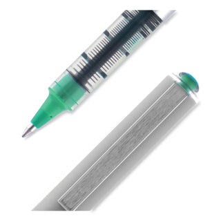 uniball® VISION Stick Roller Ball Pen, Fine 0.7mm, Evergreen Ink, Gray Barrel, Dozen (UBC60386)