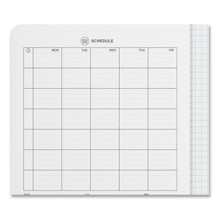 Universal® Quad Rule Composition Book, Quadrille Rule (4 sq/in), Black Marble Cover, (100) 9.75 x 7.5 Sheets (UNV20950)