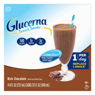 Glucerna® Original Shake Oral Supplement Rich Chocolate Flavor Liquid 8 oz. Bottle (649274_EA)