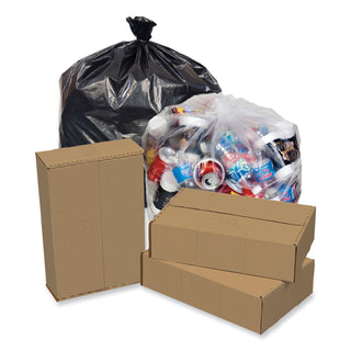 Pitt Plastics Eco Strong Plus Can Liners, 60 gal, 1.35 mil, 38 x 58, Black, 100/Carton (PITPCRL3858SHK)