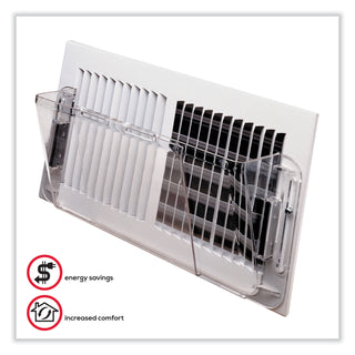 deflecto® Adjustable Sidewall Register Air Deflector, 10 x 3 x 5.5, Clear (DEF51)