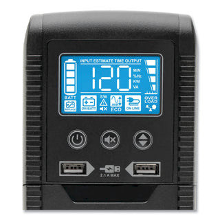 Tripp Lite ECO Series Desktop UPS Systems with USB Monitoring, 8 Outlets 1000 VA, 316 J (TRPECO1000LCD)
