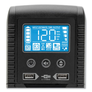 Tripp Lite ECO Series Desktop UPS Systems with USB Monitoring, 10 Outlets, 1440 VA, 316 J (TRPECO1500LCD)