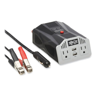 Tripp Lite PowerVerter Ultra-Compact Car Inverter, 400W, 2 AC/2 USB, 3.1A (TRPPV400USB)
