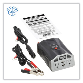 Tripp Lite PowerVerter Ultra-Compact Car Inverter, 400W, 2 AC/2 USB, 3.1A (TRPPV400USB)