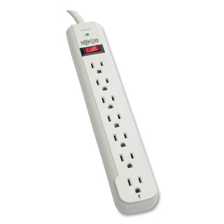 Tripp Lite Protect It! Surge Protector, 7 Outlets, 6 ft. Cord, 1080 Joules, Light Gray (TRPSTRIKER)