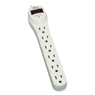 Tripp Lite TLP602 Surge Suppressor, 6 Outlets, 2 ft Cord, 180 Joules, Light Gray (807900)