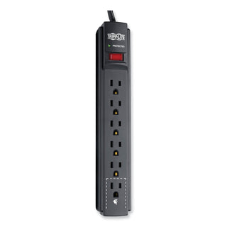 Tripp Lite Protect It! Surge Protector, 6 Outlets, 6 ft. Cord, 790 Joules, Black (TRPTLP606B)