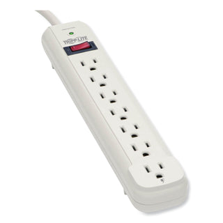 Tripp Lite TLP725 Surge Suppressor, 7 Outlets, 25 ft Cord, 1080 Joules, Light Gray (33159F)