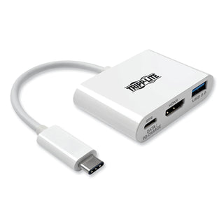 Tripp Lite USB 3.1 Gen 1 USB-C to HDMI 4K Adapter, USB-A/USB-C PD Charging Ports (TRPU44406NH4UC)