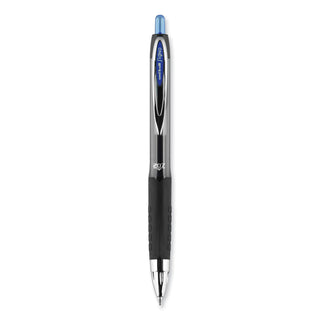 uniball® Signo 207 Retractable Gel Pen, 0.7mm, Blue Ink, Smoke/Black/Blue Barrel, Dozen (UBC33951)